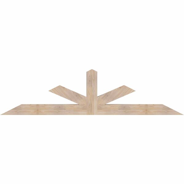 Ekena Millwork Saratoga Smooth Timber Gable Bracket, Douglas Fir, 96"W x 24"H x 5 1/2"D x 5 1/2"F, 6/12 Pitch GBW096X24X0606SAR00SDF - main